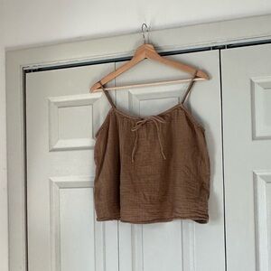 H&M Brown Spaghetti-Strap Camisole
